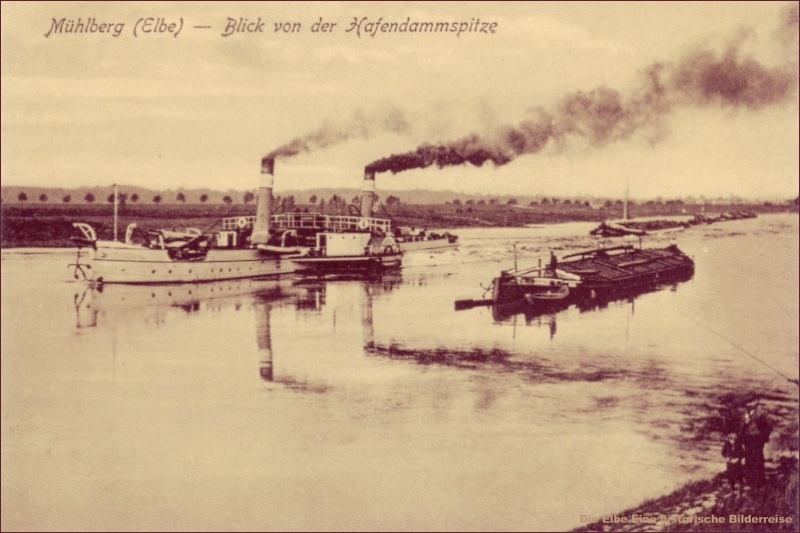 Auf sich fahren auf der Elbe